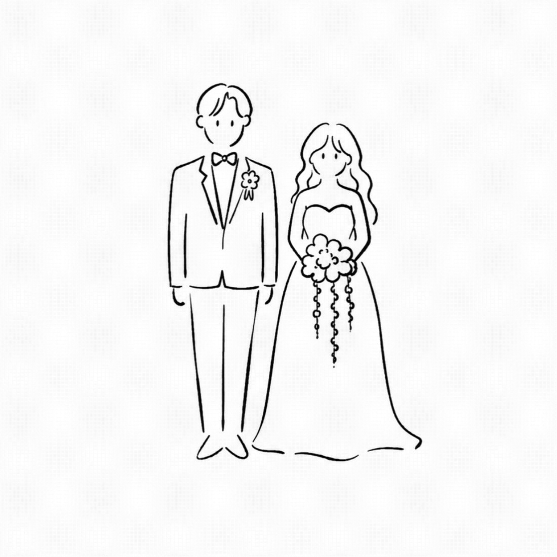신랑신부 일러스트
